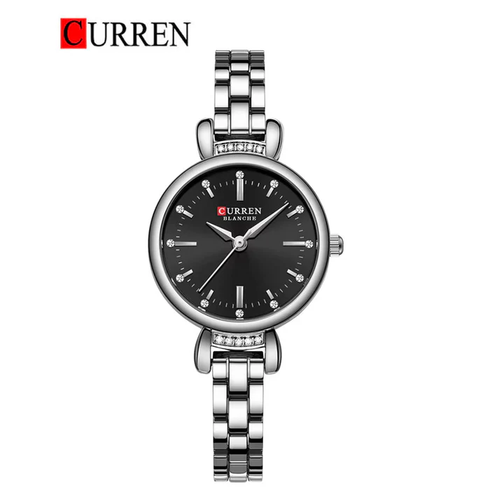 Curren 9098 Watch For Women - Silver Black Curren 9098 Watch For Women - Silver Black