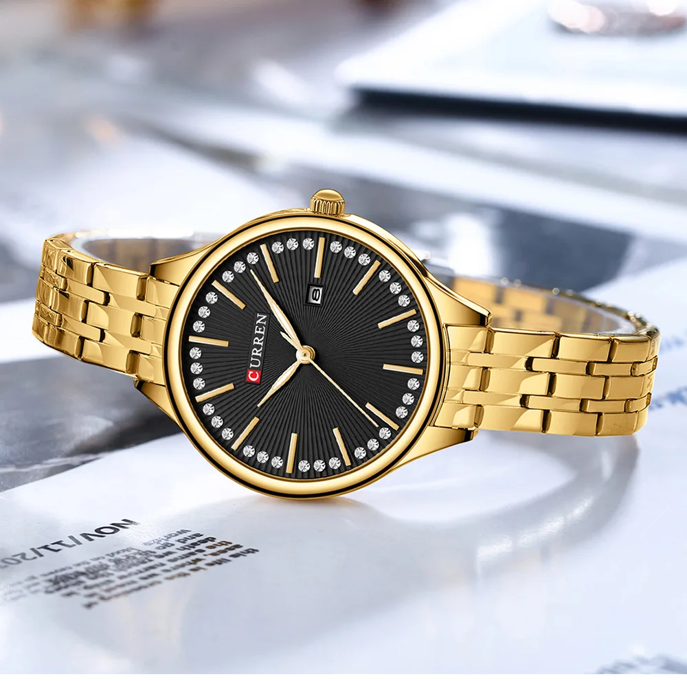 Curren 9099 Watch For Women - Gold Black12 Curren 9099 Watch For Women - Gold Black