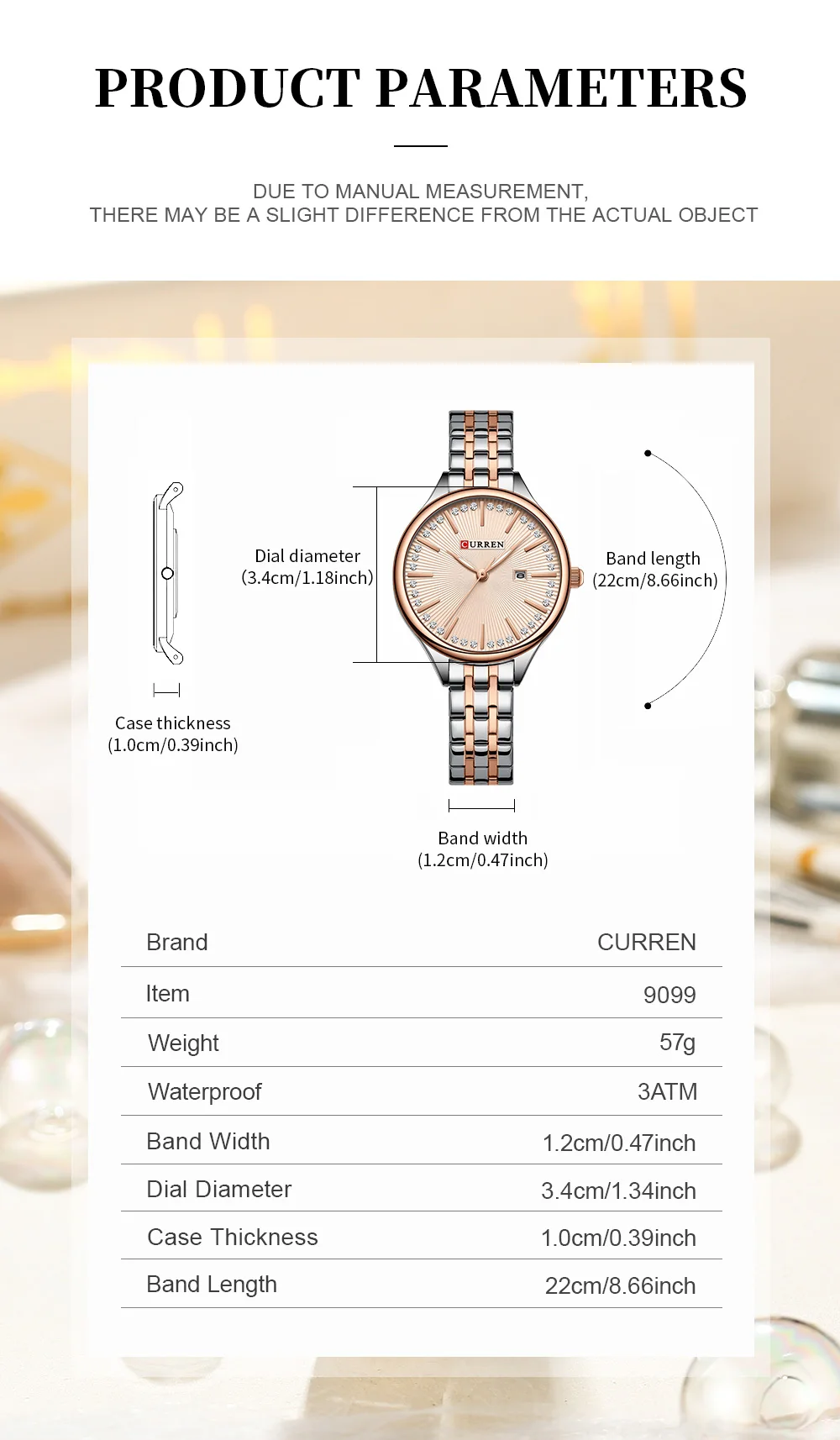 Curren 9099 Watch For Women - Silver Rose6 Curren 9099 Watch For Women - Silver Rose
