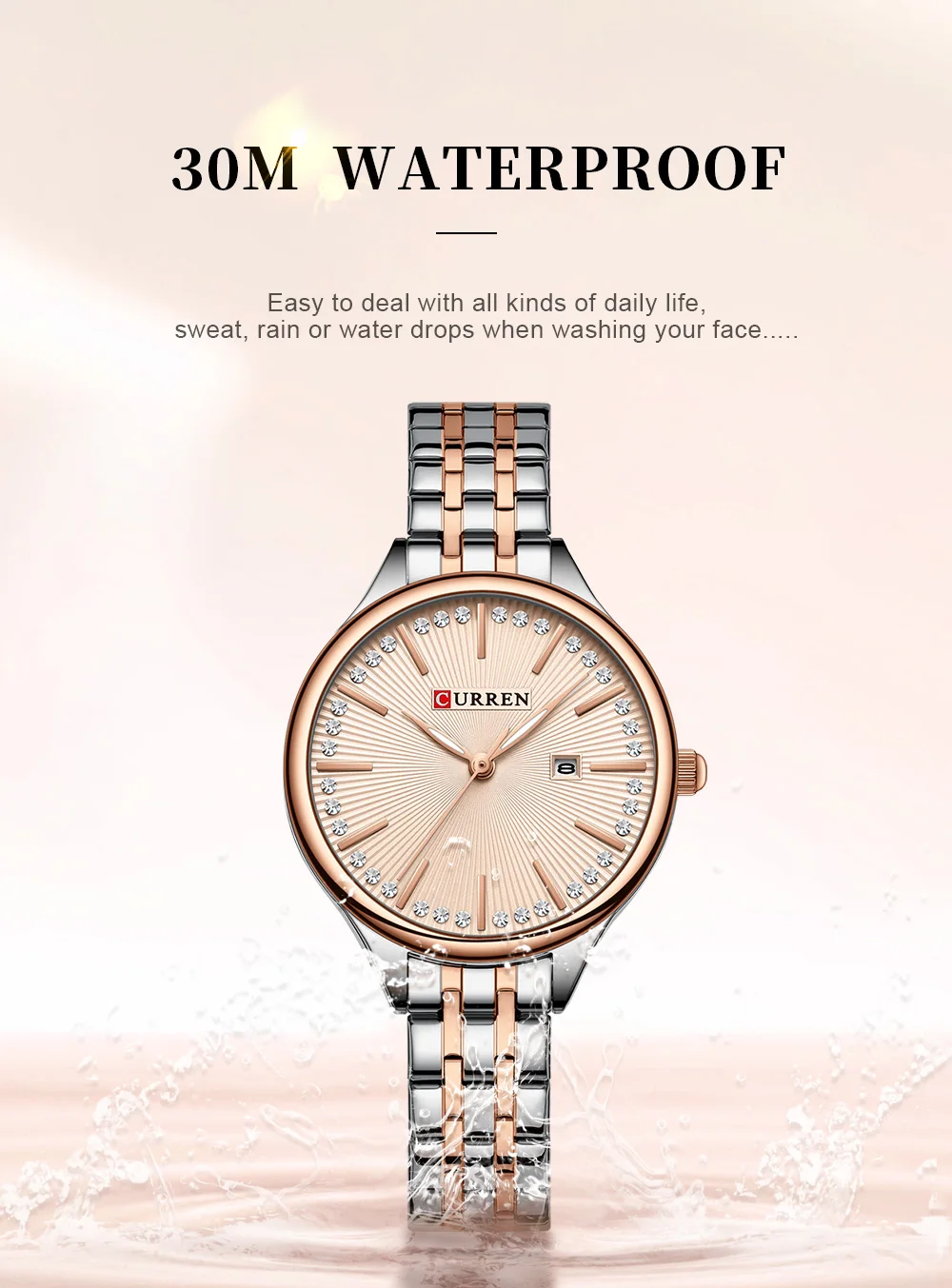 Curren 9099 Watch For Women - Silver Rose8 Curren 9099 Watch For Women - Silver Rose8