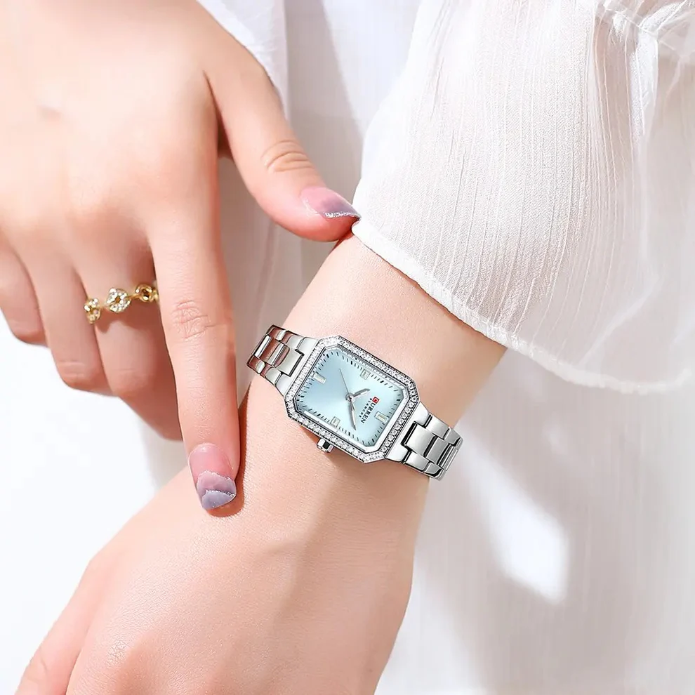 Curren 9102 Watch For Women - Silver Blue1 Curren 9102 Watch For Women - Silver Blue