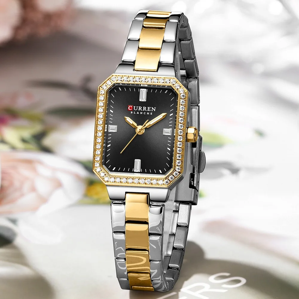 Curren 9102 Watch For Women - Silver Gold Black3 Curren 9102 Watch For Women - Silver Gold Black