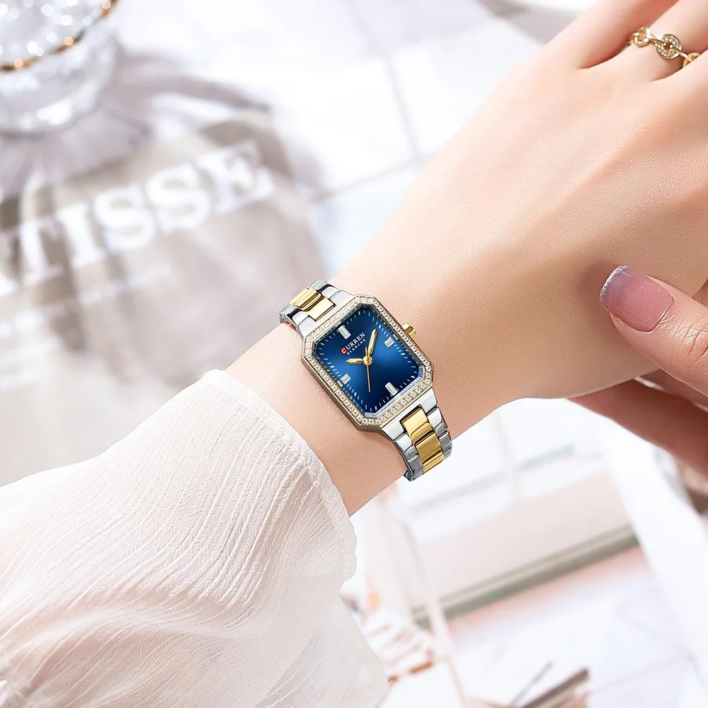 Curren 9102 Watch For Women - Silver Gold Blue12 Curren 9102 Watch For Women - Silver Gold Blue