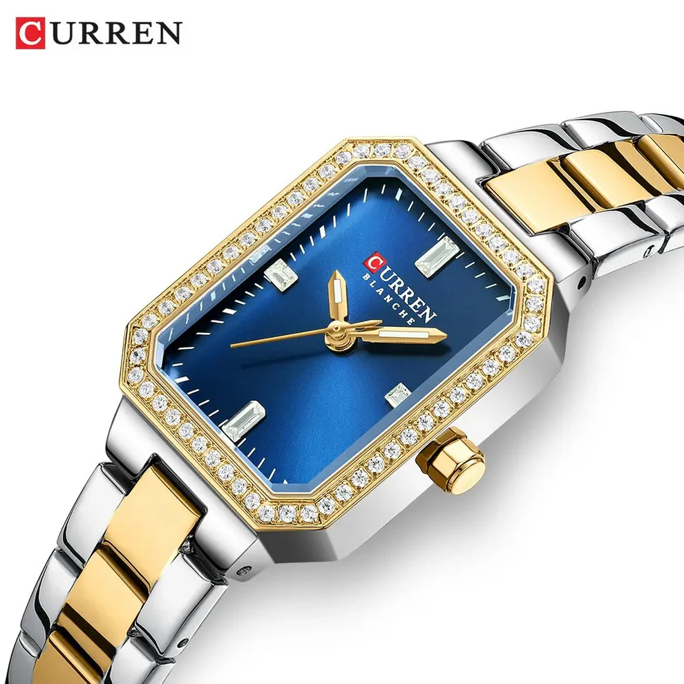 Curren 9102 Watch For Women - Silver Gold Blue77 Curren 9102 Watch For Women - Silver Gold Blue