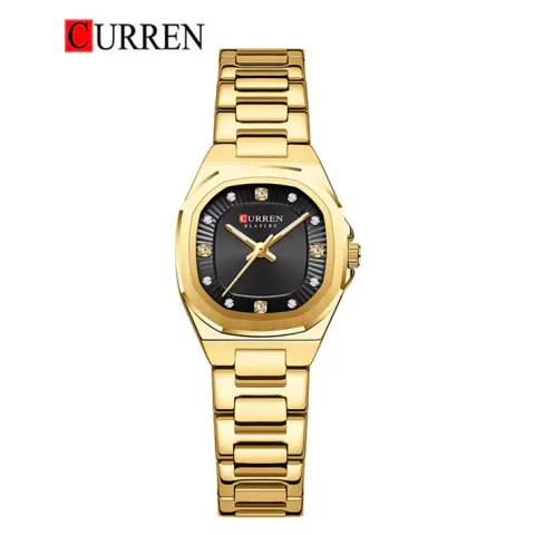Curren 9104 Watch For Women-Gold Black