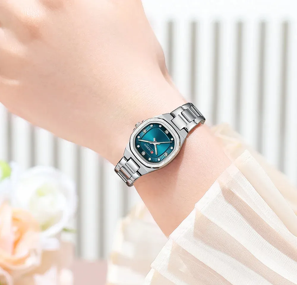 Curren 9104 Watch For Women - Silver Blue1 Curren 9104 Watch For Women - Silver Blue1