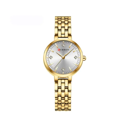 Curren 9106 Watch For Women-Gold White