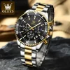 OLEVS 2870 Watch for Men - Silver Golden Black