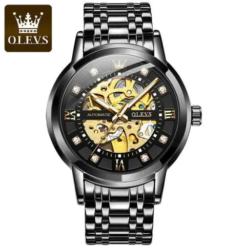 OLEVS 9901 Automatic Watch For Men - Full Black