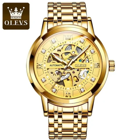 OLEVS 9901 Automatic Watch For Men - Full Golden
