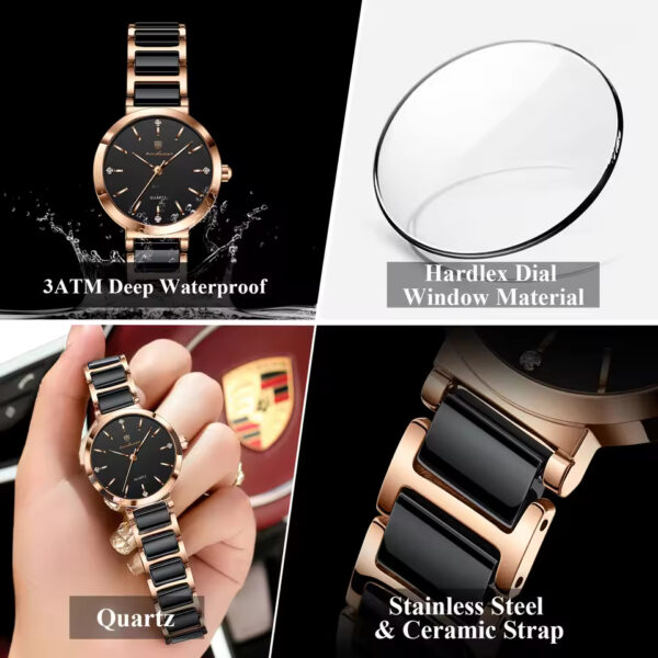 POEDAGAR 505 Luxury Quality Women’s Quartz Watch – Rose Gold Black 1 POEDAGAR 505 Luxury Quality Women’s Quartz Watch – Rose Gold Black