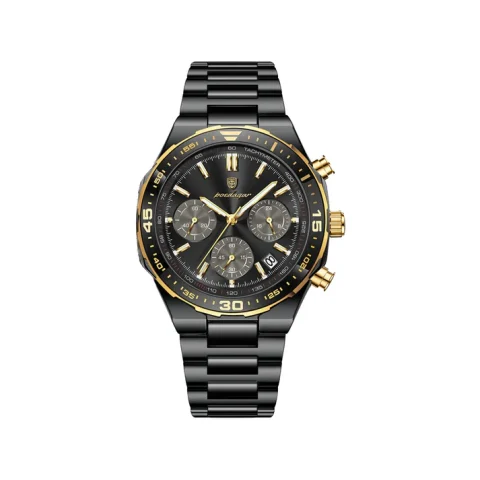 POEDAGAR 697 Men’s Chronograph Watch - Full Black