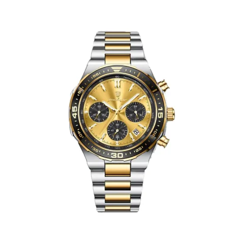 Home With AJAX POEDAGAR 697 Men’s Chronograph Watch - Gold
