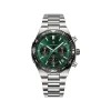 Home With AJAX POEDAGAR 697 Men’s Chronograph Watch - Silver Green