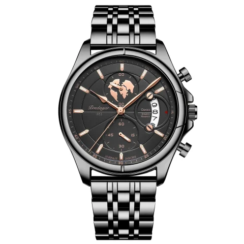 Poedagar 802 Watch for Men - Full Black