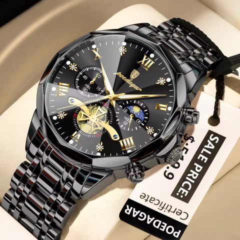 POEDAGAR 938 Watch For Men - Full Black