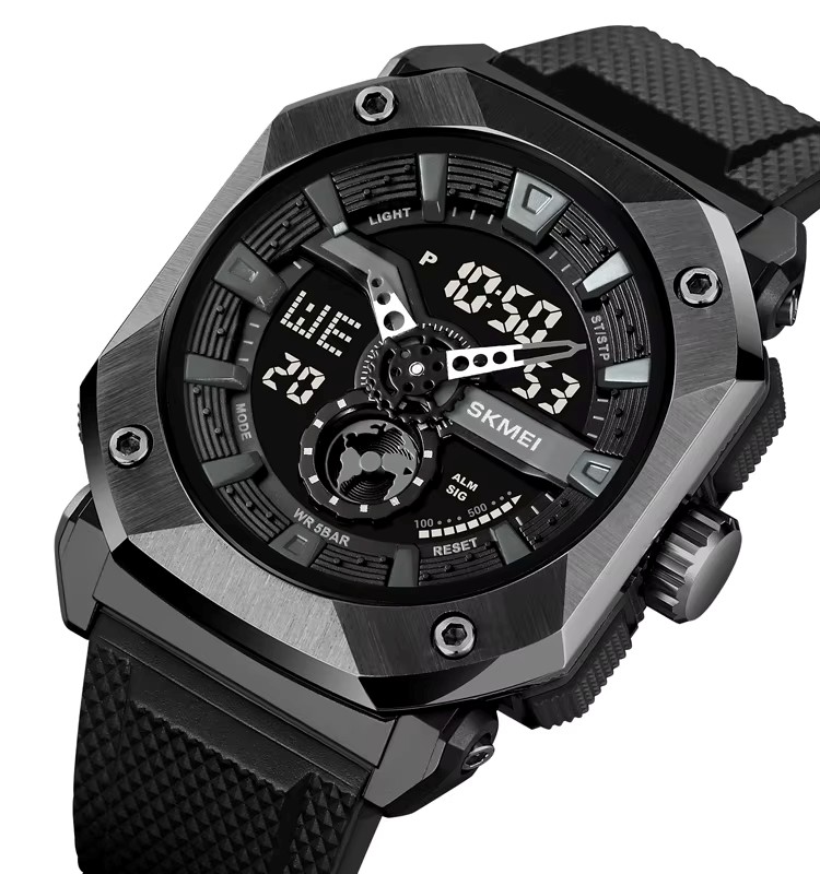 SKMEI-2272-Silicon-Strap-Sports-Analog-Digital-Watch-Black-1 SKMEI 2272 Watch For Men - Black