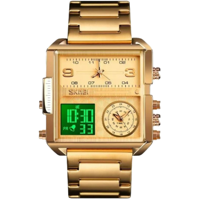 SKMEI 1584 Japan Movement Watch for Men - Golden