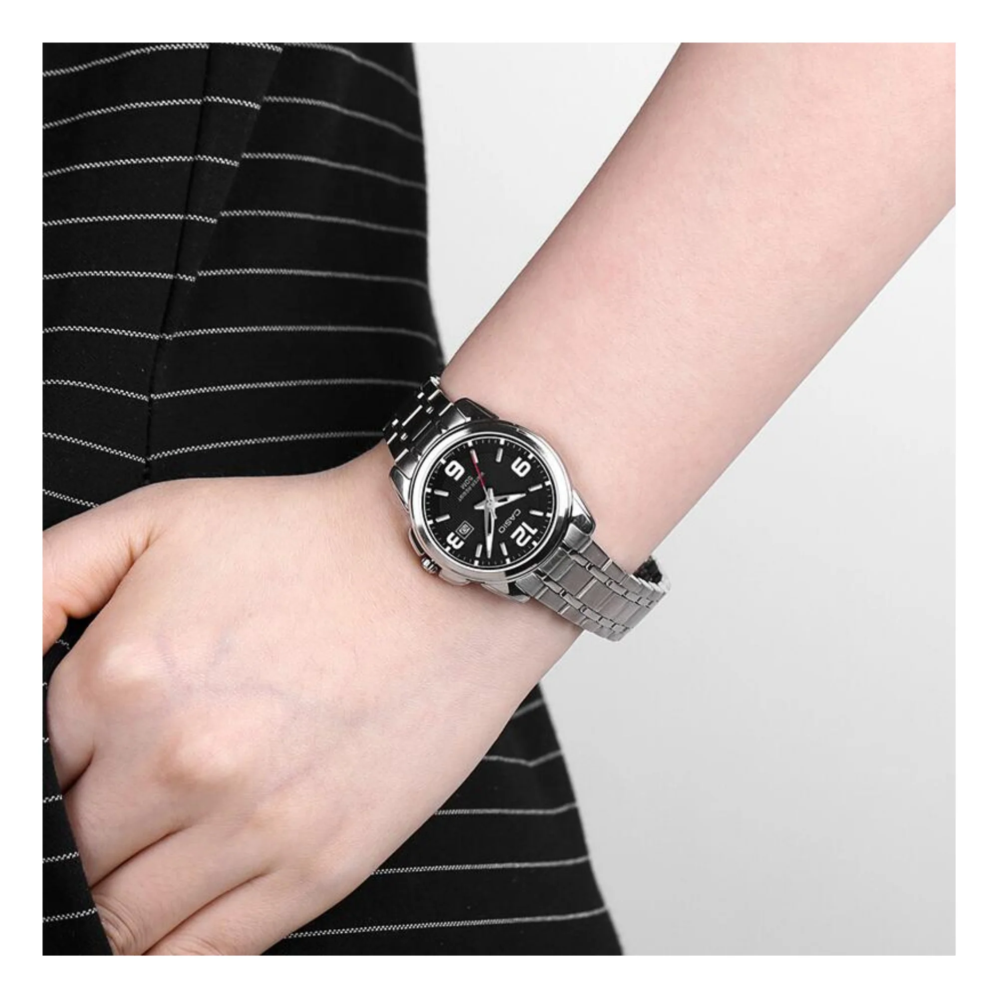 WW0357 Casio Enticer Date Silver Ladies Chain Watch LTP-1314D-1AVDF 1 WW0357 Casio Enticer Date Silver Ladies Chain Watch LTP-1314D-1AVDF