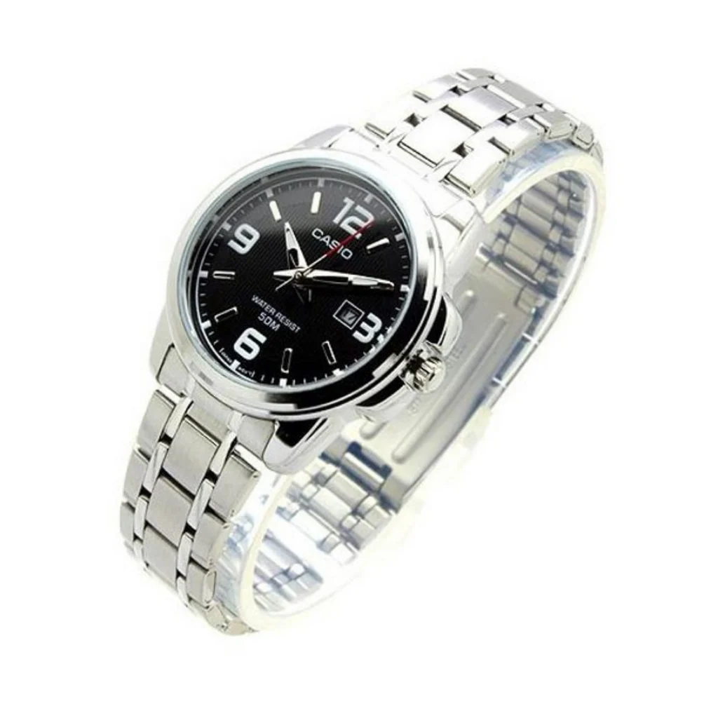 WW0357 Casio Enticer Date Silver Ladies Chain Watch LTP-1314D-1AVDF 4 WW0357 Casio Enticer Date Silver Ladies Chain Watch LTP-1314D-1AVDF