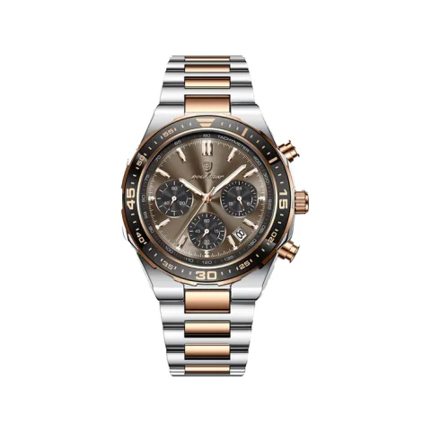 POEDAGAR 697 Men’s Chronograph Watch - Rose Gold