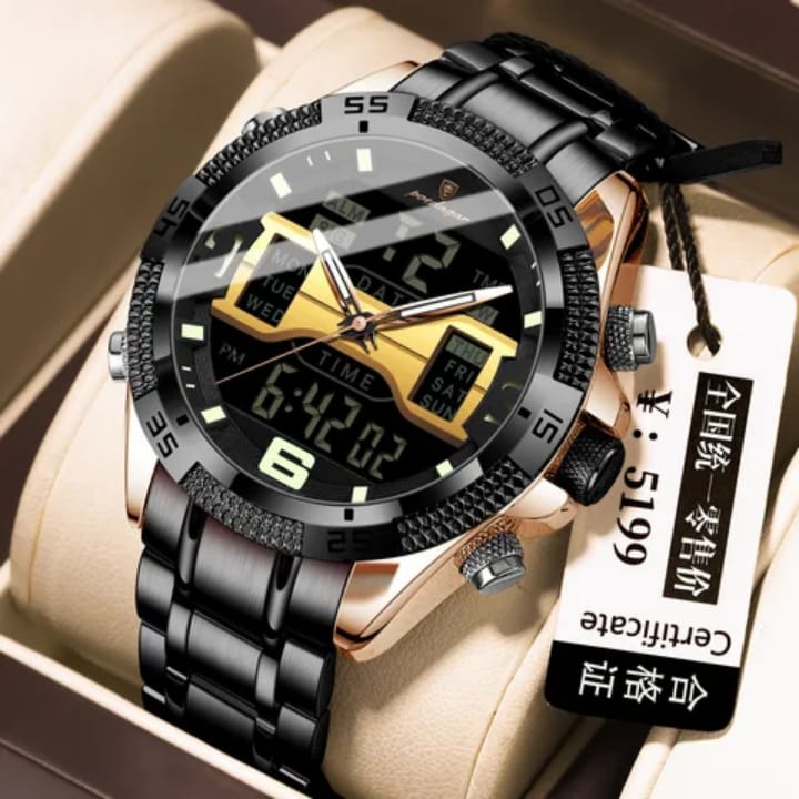 Poedagar 103 Watch For Men - Rose Black Poedagar 103 Watch For Men - Rose Black
