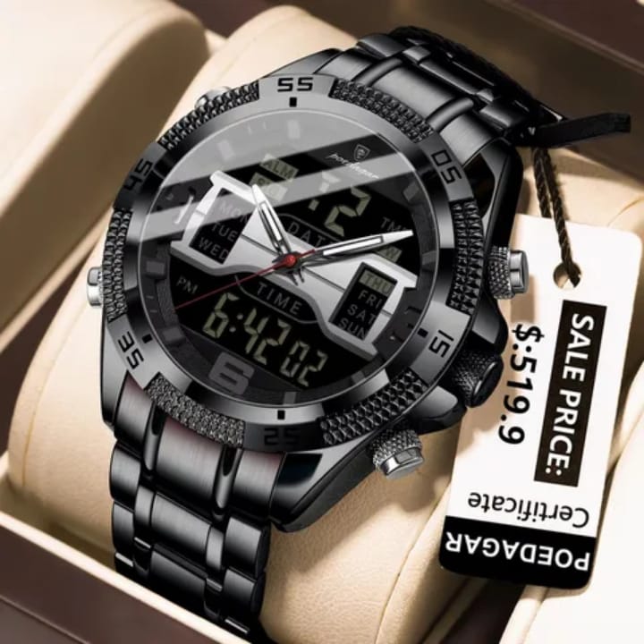Poedagar 103 Watch For Men - Full Black Poedagar 103 Watch For Men - Full Black