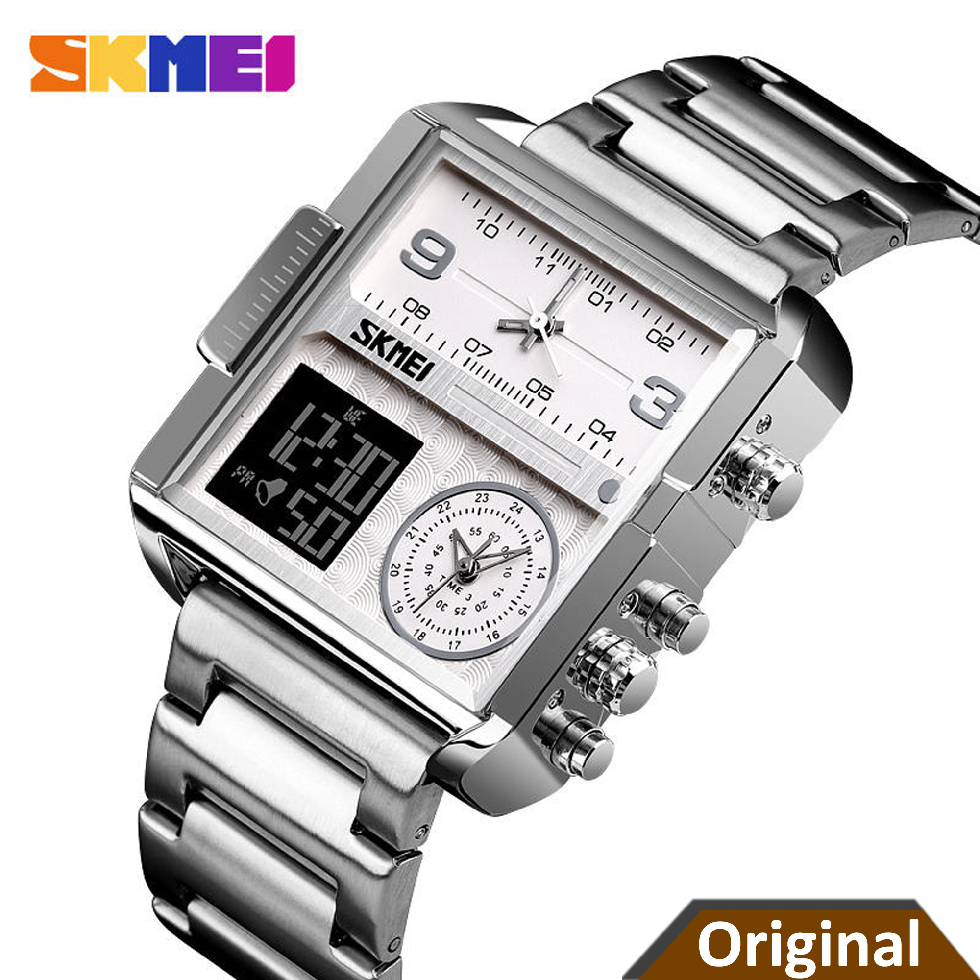 skmei 1584 watch SKMEI 1584 Japan Movement Watch for Men - Silver
